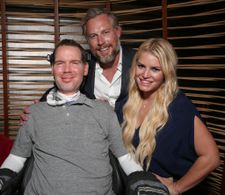 Jessica Simpson, Steve Gleason, and Eric Johnson at an event for Gleason (2016)