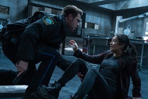 Grey Damon and Shay Mitchell in The Possession of Hannah Grace (2018)