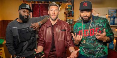 Julian Edelman, The Kid Mero, and Desus Nice in Desus & Mero: Yo Free Knowledge (2021)
