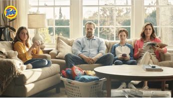 Still of Audrey Casson with David Harbour in Super Bowl 52 Emmy Nominated Tide Ad