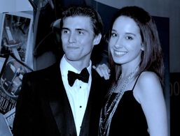 Cole with Alyssa Taylor at the 'Uncharted - Hidden Tyrants' premiere.