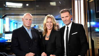 Robert Aschberg, Claes Åkeson, and Maria Bjaring in Aftonbladet Morgon (2016)