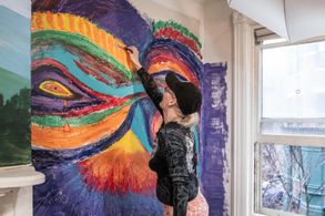 Painter at The Pink House