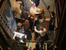 Juliet Aubrey, David Bamber, Martyn Ellis, Cheryl Hines, Amalia Vitale, and Jenny Oaks Baker in Christmas Eve (2015)