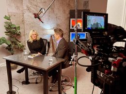 On the set of One Date to Love with Sean Kanan