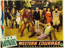 Betty Blythe, E.H. Calvert, Charles K. French, Cornelius Keefe, Ken Maynard, Geneva Mitchell, and Renee Whitney in Weste