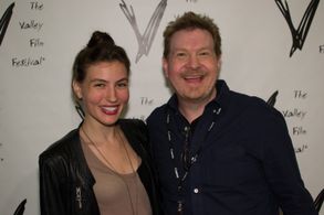 Actress Jordan Monaghan and Director Tim Bartell at the Valley Film Festival for Dirty Beautiful (2015)
