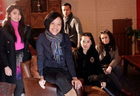 Nicholas Saputra, Mouly Surya, Karina Salim, and Lupita Jennifer at an event for What They Don't Talk About When They Ta