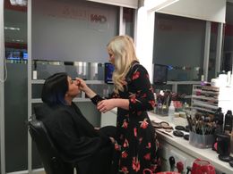 Getting ready for an interview at CNN Studios in London. Oct 2017