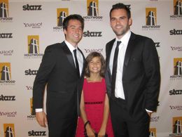 Ben Foster, Olivia Draguicevich, and Mark Dennis at the 2011 Hollywood Awards Gala at the Beverly Hilton in Los Angeles.