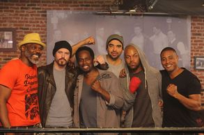 The Championship Rounds on set promo pic. Michael Bentt, Daniel Stine, Harold Perrineau, M.D. Walton, Michael Spady & De