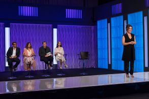 Alyssa Milano, Isaac Mizrahi, Georgina Chapman, Naeem Khan, and Aimee Song in Project Runway All Stars (2012)