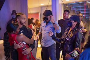 Dawn Wilkinson directing a scene in 