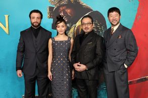 Tadanobu Asano, Hiroyuki Sanada, Anna Sawai, and Cosmo Jarvis at an event for Shōgun (2024)