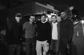 Johm-Luke, Stivi Craig and Jehu on set of Greed