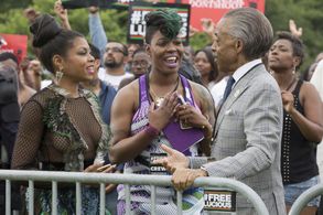 Taraji P. Henson, Al Sharpton, and Ta'Rhonda Jones in Empire (2015)