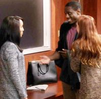 Mike Dolphy & Kerry Washington on the set of 