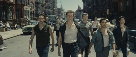 Sean Harrison Jones, Patrick Higgins, Jess LeProtto, Kevin Csolak, Kyle Coffman, Mike Faist, and Garett Hawe in West Sid