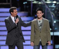 Ryan Seacrest and David Archuleta in American Idol (2002)