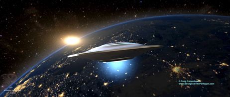 Valiant Thor's 300 foot in diameter spacecraft arrives to Earth.