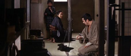 Shintarô Katsu, Mitsuko Yoshikawa, and Masanori Machida in Zatoichi's Vengeance (1966)