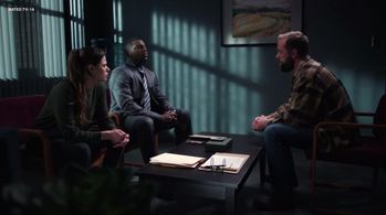 Mekhi Phifer, Peyton List, and Joshua Hinkson in Frequency (2016)