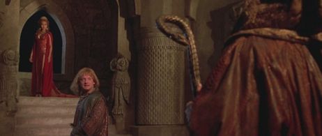 Tia Carrere, Douglas Henshall, and Edward Tudor-Pole in Kull the Conqueror (1997)