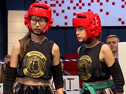 Madison Hu and Olivia Rodrigo in Bizaardvark (2016)