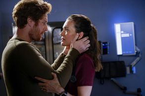 Torrey DeVitto and Nick Gehlfuss in Chicago Med (2015)