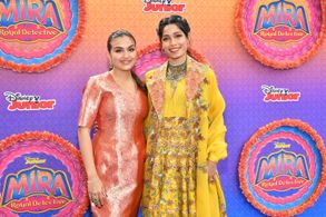 Freida Pinto and Leela Ladnier at an event for Mira, Royal Detective (2020)