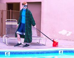 Michael Hunter on the set of 