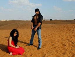 Shooting for Hinidi, Thriler, Romantic song in Dubai. Sameer Ali Khan with UAE top Model.