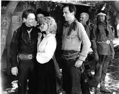 Budd Buster, Bill Cody, Donald Reed, Ethel Jackson, Bud Pope, and Bert Young in Six Gun Justice (1935)