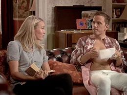 Dan Clark and Laura Haddock in How Not to Live Your Life (2007)