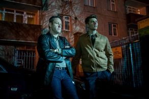 Andrew Dowbiggin (DS Clarke) and Thomas Law (DC Martin) in “The Bay”, series 3.