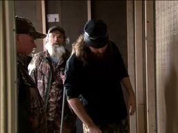 Si Robertson, Jase Robertson, and John Godwin in Duck Dynasty (2012)