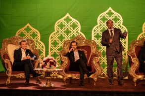 Robert Herjavec, Ramy Youssef, and Bassem Youssef in Ramy: Limoges (2022)