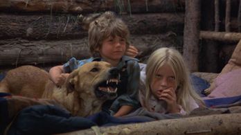 Hollye Holmes and Ham Larsen in The Adventures of the Wilderness Family (1975)