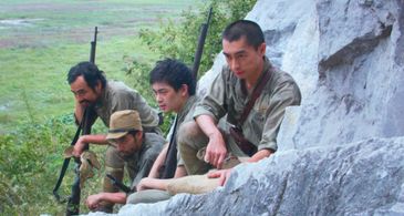 Yûya Endô, Yûya Matsuura, Kai Inowaki, and Shinsuke Kato in Onoda: 10,000 Nights in the Jungle (2021)