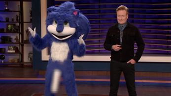 Conan O'Brien and James Simenc in Conan: Lizzy Caplan/D.J. Demers (2019)