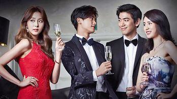 Kim You-Jin, Ji-Yeon Lim, Sung Jun, and Park Hyung-sik in High Society (2015)