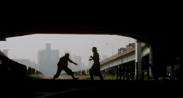 Tsutomu Yamazaki and Rikiya Yasuoka in Tampopo (1985)