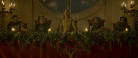 Joanne Whalley, Ralph Ineson, Talisa Garcia, Tony Revolori, and Derek Horsham in Willow (2022)