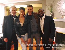 One Under The Sun, on set with Pooja Batra, Gene Farber, & Rich Paul