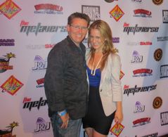 Spike Spencer and his wife, Kimberly Spencer at New York City Comic Con and the premiere of Evangelion 3.33