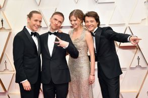 Jan Komasa, Tomasz Zietek, Bartosz Bielenia, and Eliza Rycembel at an event for The Oscars (2020)