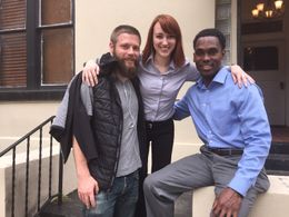 Director Nick DeCell, Actress Lilly Wilton, and Jared Wofford, just wrapped scenes for the film 'Somewhere To Be' in Mar