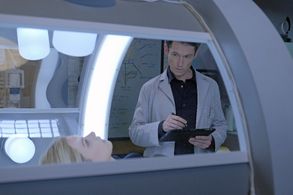 Simon Quarterman and Emma Ishta in Stitchers (2015)