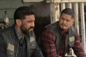 JD Pardo, Angel Reyes, and Clayton Cardenas in Mayans M.C. (2018)