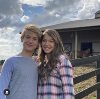 Jake Satow and Orli Gottesman on the set of Adeline